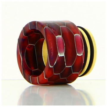 DRIP TIP 810 EPOXY RESINE SNAKE GOLD BASE TFV8-TFV12