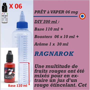 PRÊT A VAPER 200 ml - RAGNAROK 30ml - 6mg de NICOTINE