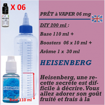 PRÊT A VAPER 200 ml en HEISENBERG 6mg de NICOTINE