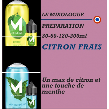MIXOLOGIE - CITRON FRAIS - 30 - 60 - 120 - 200ml