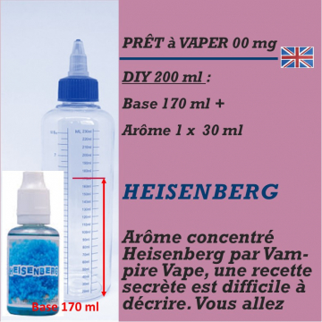 PRÊT A VAPER 200 ml en HEISENBERG 0mg de NICOTINE