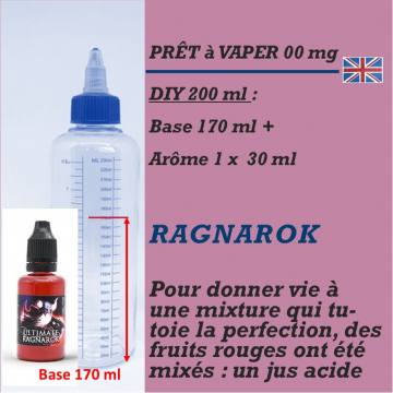 PRÊT A VAPER 200 ml - RAGNAROK 30ml - 0mg de NICOTINE